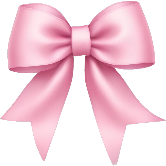 light pink ribbon bow emoji