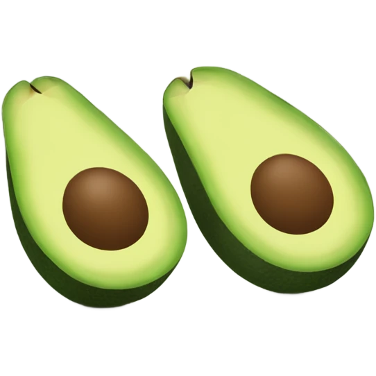 avocado cut in a half emoji