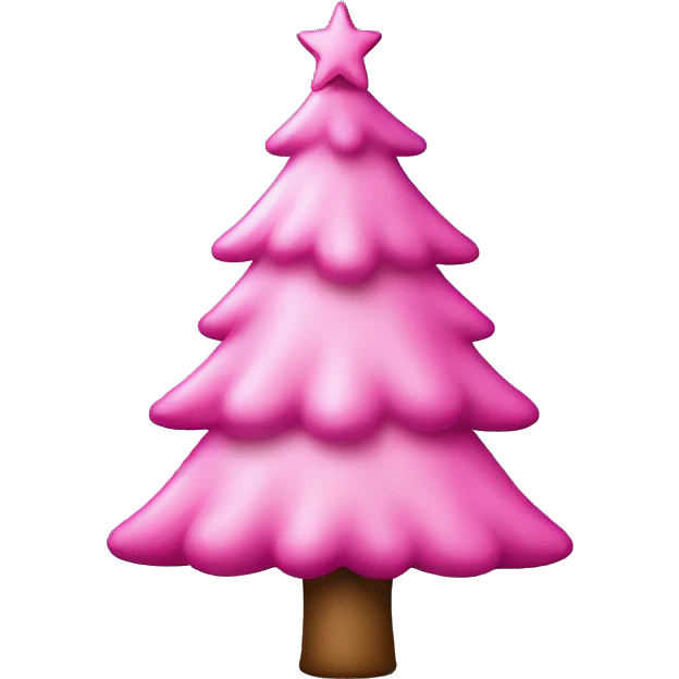 Pink Christmas tree emoji