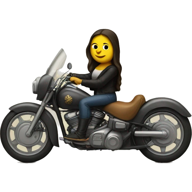 mona lisa riding a motorcycle emoji