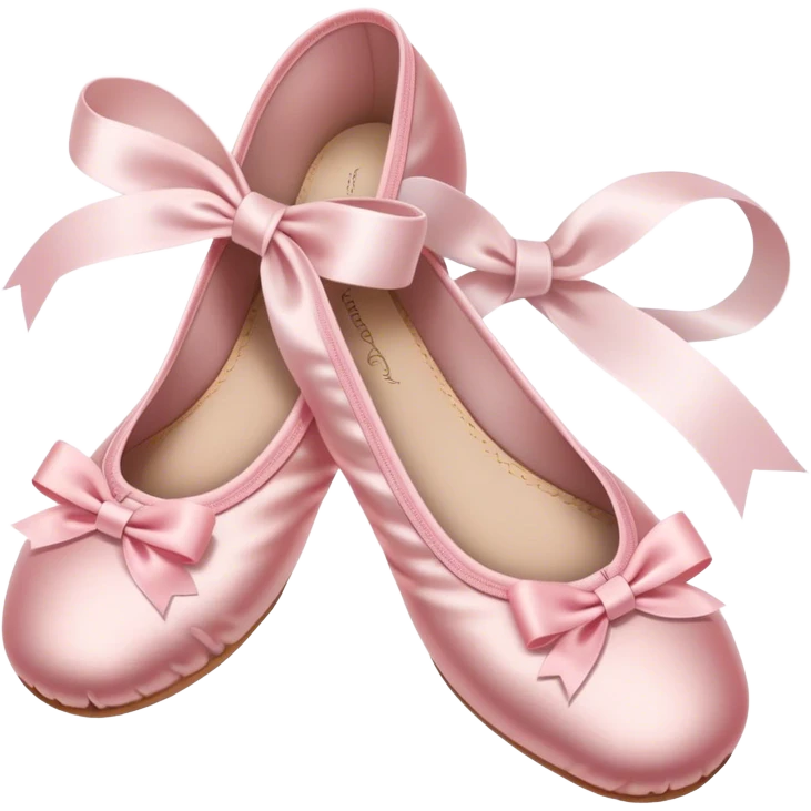 Pink and white ballet shoes ￼ emoji