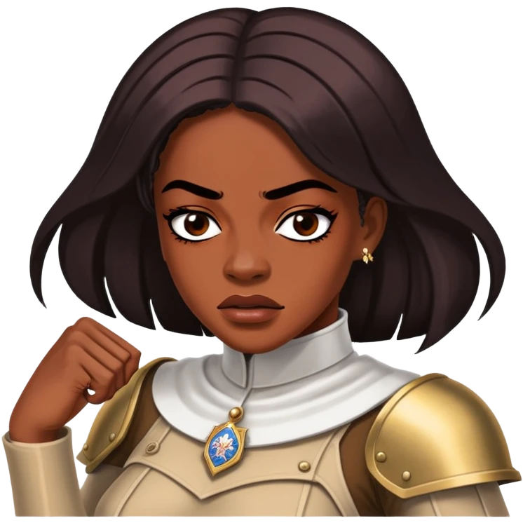 Azealia banks fighting the late queen of england over the assassination of princess diana in the style of attack on titan.  emoji