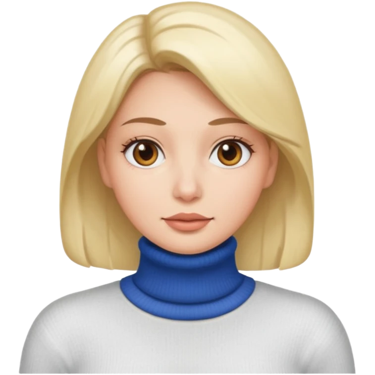 big tits white turtleneck sweater on big tits emoji