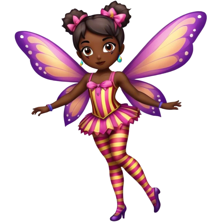 dark circus fairy with striped tights  emoji