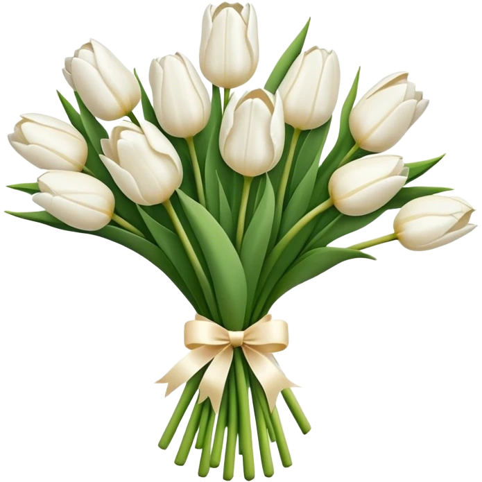 White tulips emoji