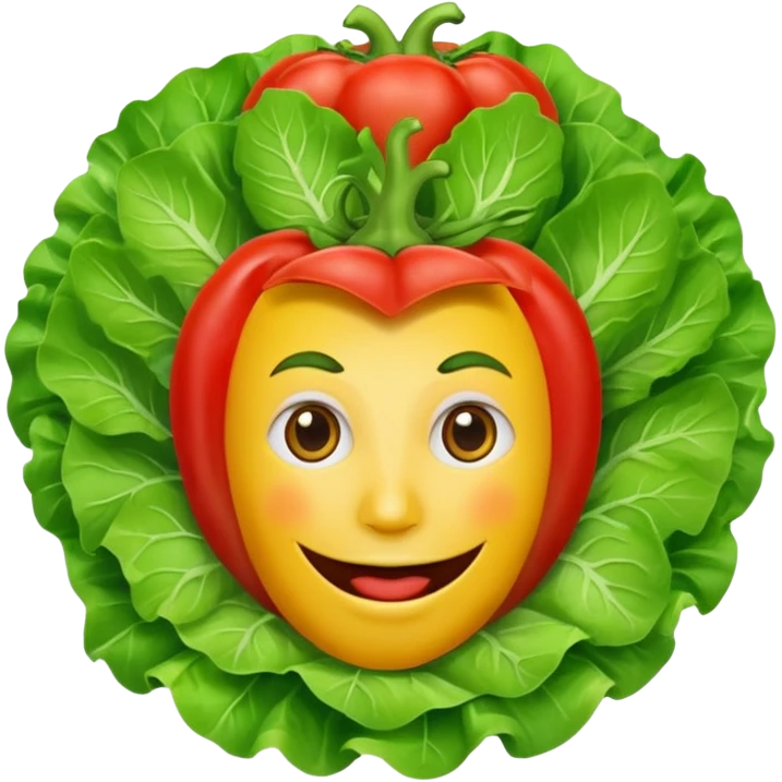salad with face emoji