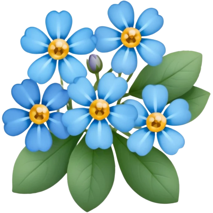 light blue Forget-me-nots emoji