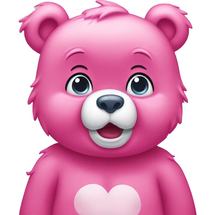 pink Care Bear crying  emoji