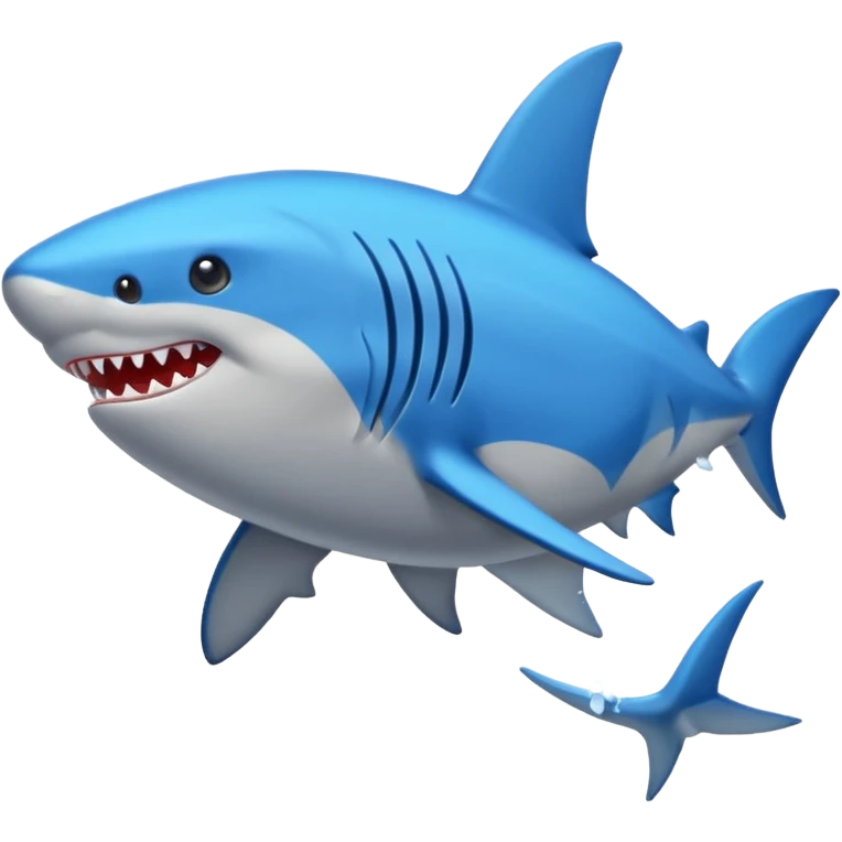 Tiburón con tenis azules  emoji