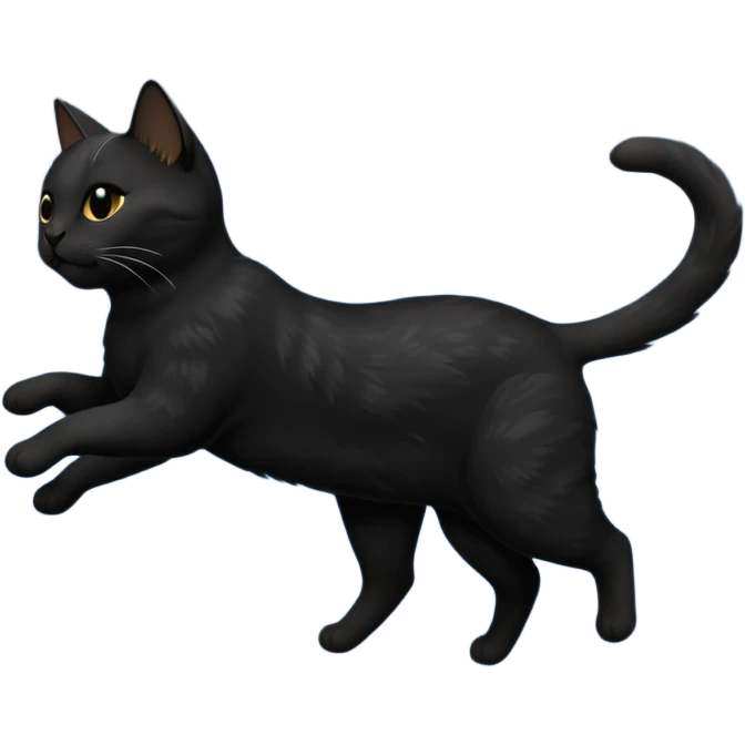 Cat fly on night emoji