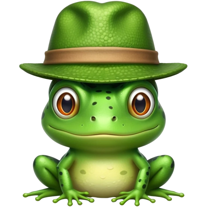 Frog wearing hat emoji