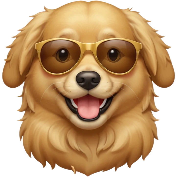 Golden retriever with sunglasses  emoji