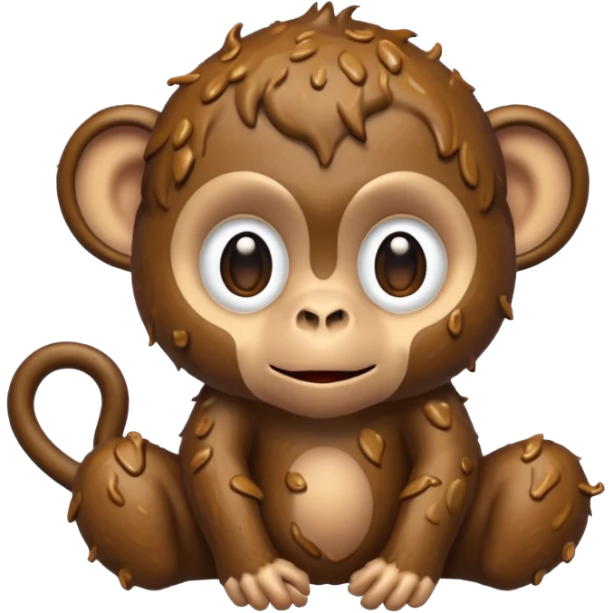 monkey covered in poo emoji