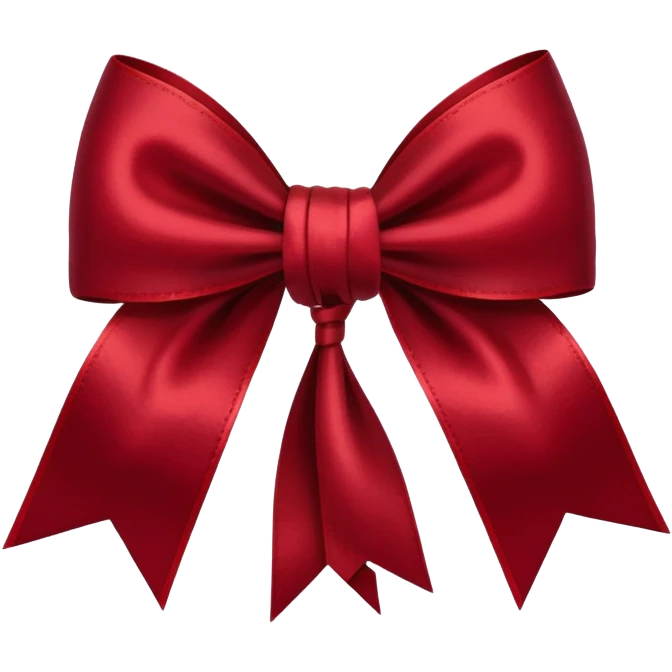 dark red bow emoji