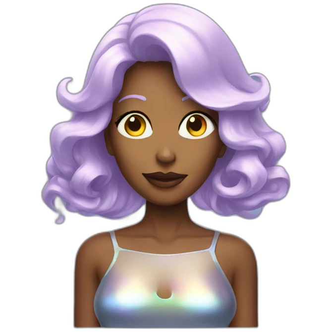 Holographic woman emoji