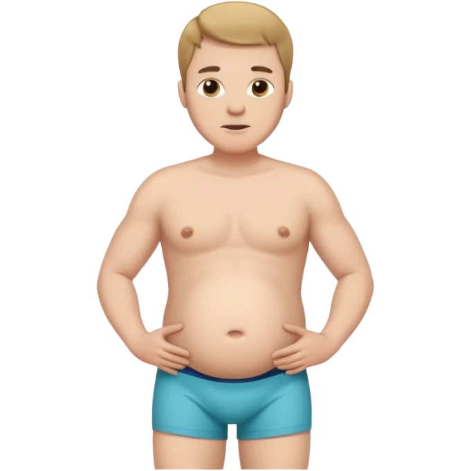 Un hombre hembarazado en calzonsillos emoji