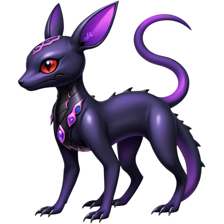 Shiny Edgy Gothic Futuristic Salandit-Umbreon-Espeon-Hybrid (Full body) emoji