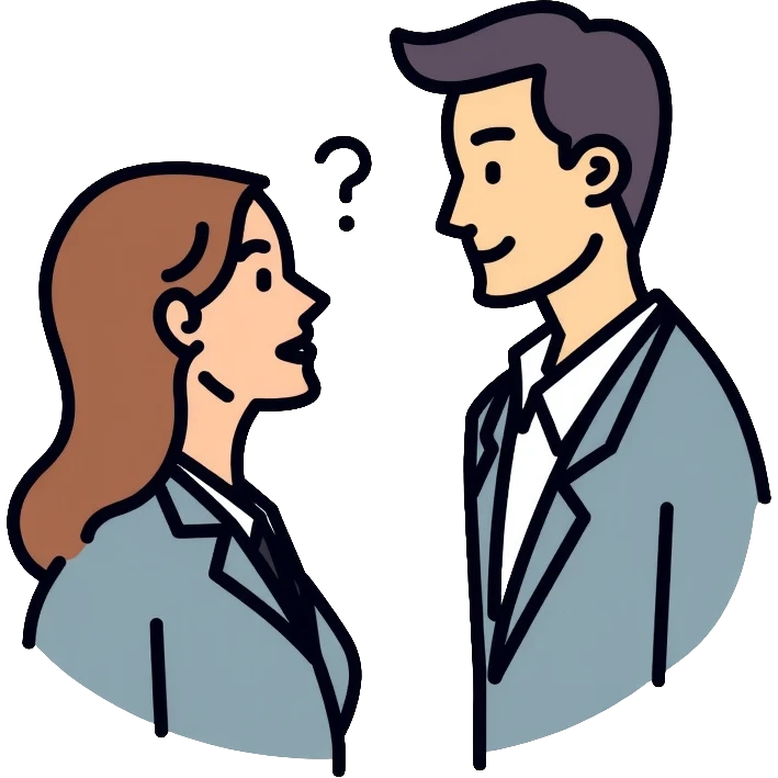 business person talking with client emoji