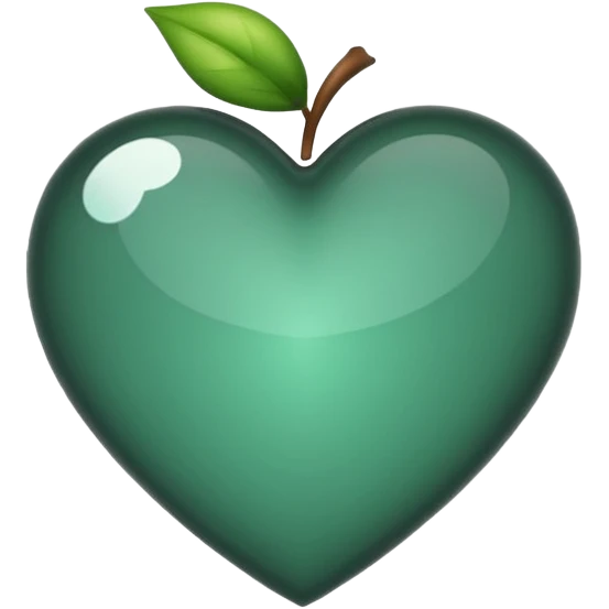 Ein Dunkelgrün Herz emoji
