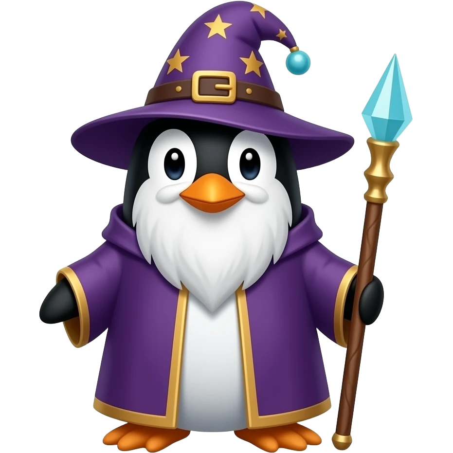 Penguin Wizard emoji