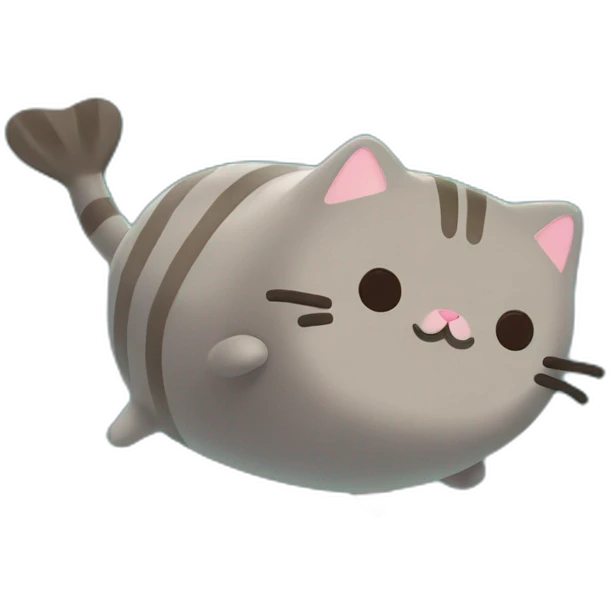 Pusheen diving emoji