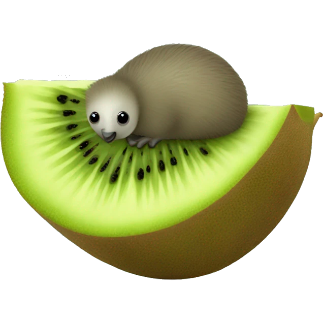 Un kiwi avec une corne emoji