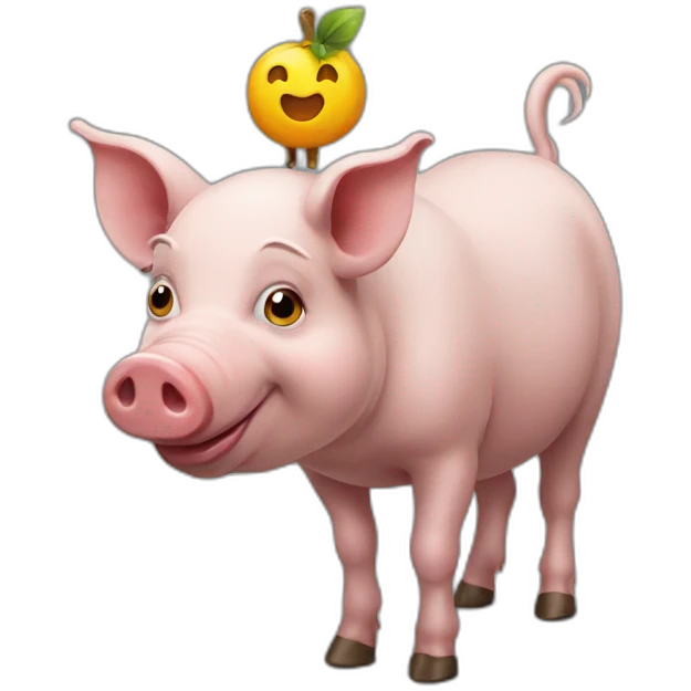 pig on the donkey emoji