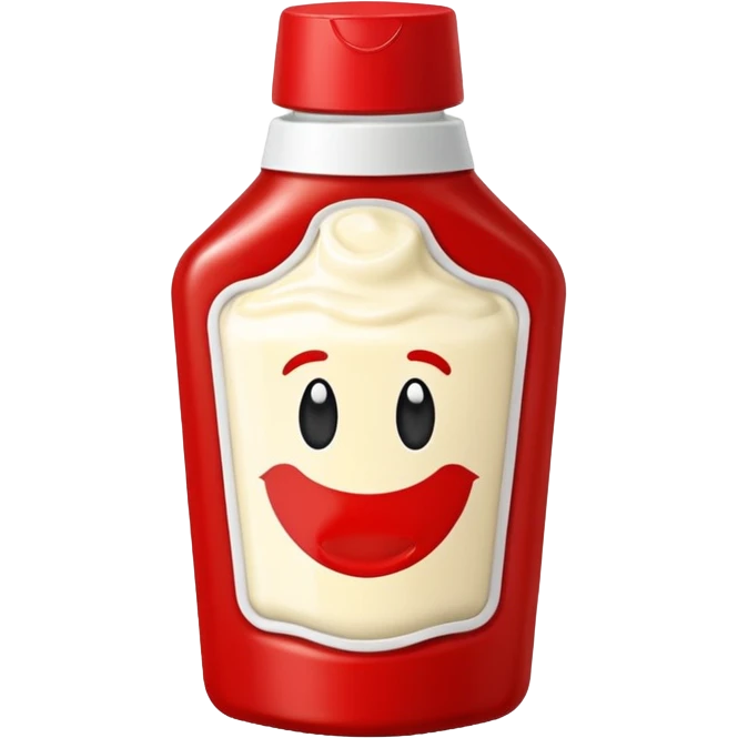 una bustina monoporzione di maionese e una ketchup da 10 ml emoji