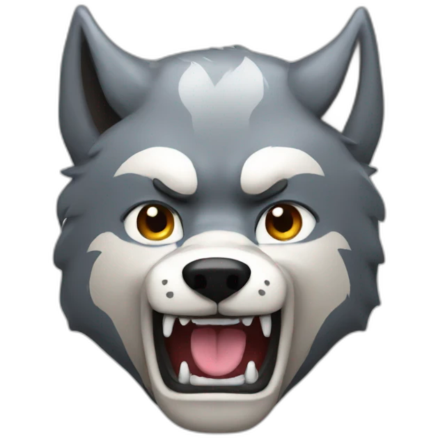 wolf wrestler  emoji