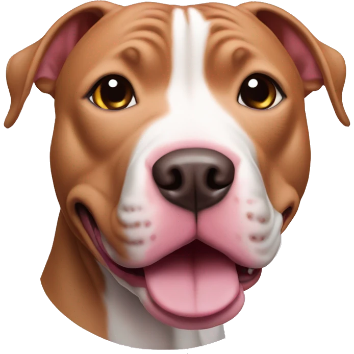 Pink pit bull terrier  emoji