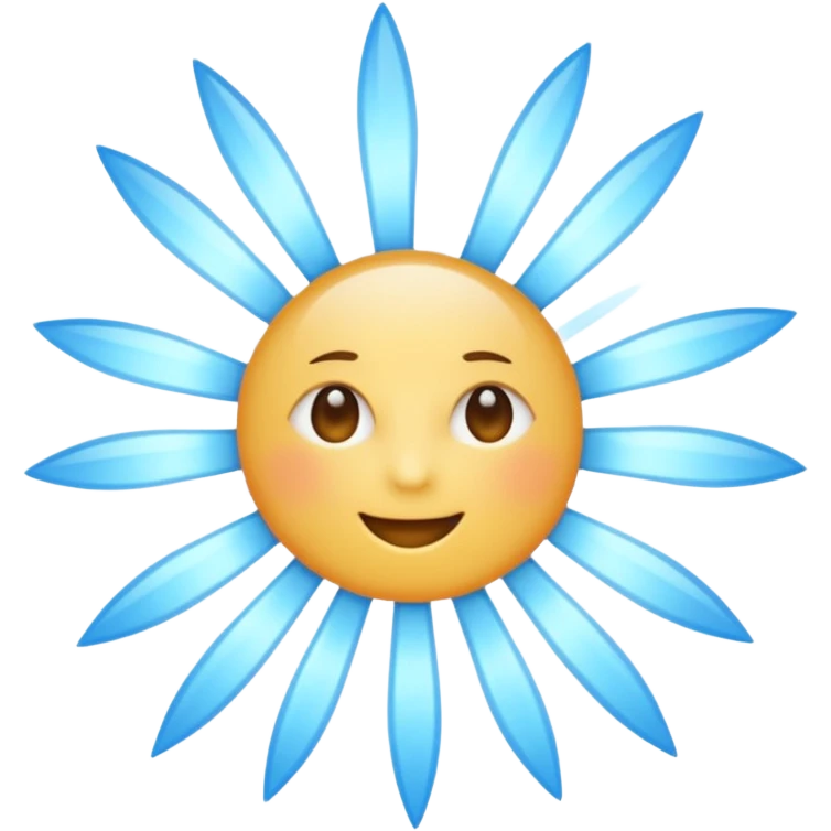 A lot of light blue rays  emoji