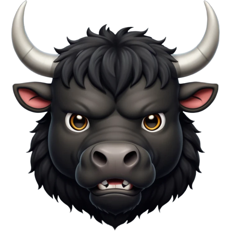 Black bull emoji