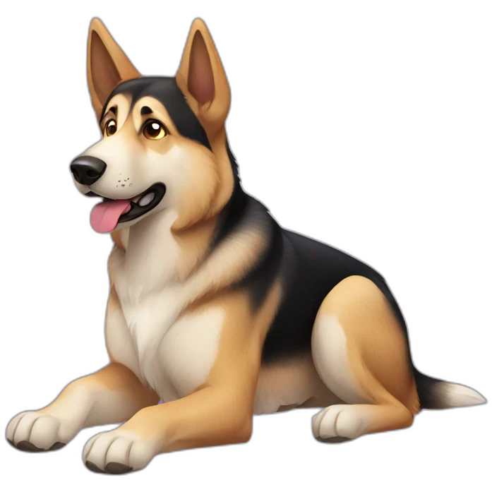 german shepherd husky emoji