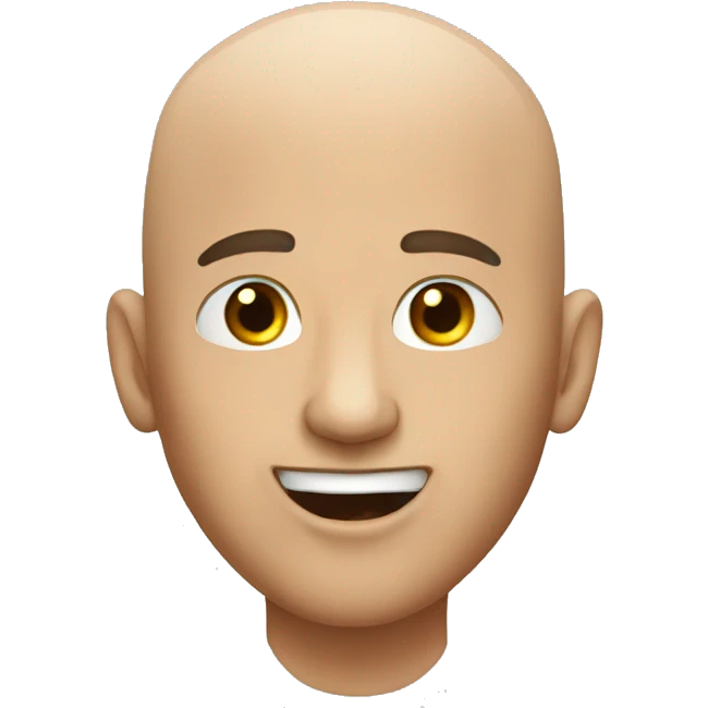 Bald man singing  emoji
