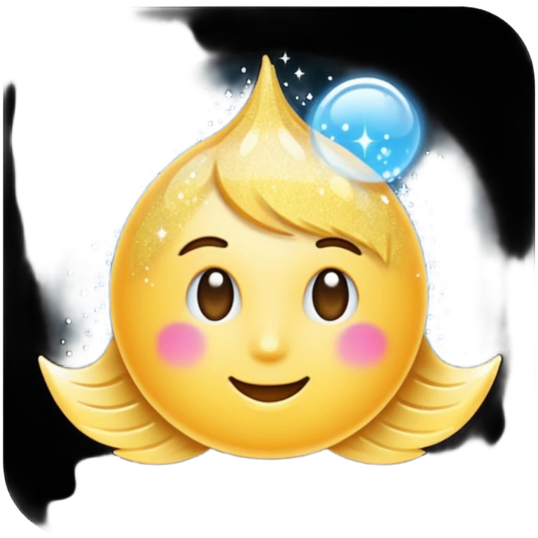 tiny glitter dust floating in the air, very small sparkles scattered everywhere, bright and shiny, like magical fine dust. Rounded, glossy, smooth, soft shadows, white background.




 emoji