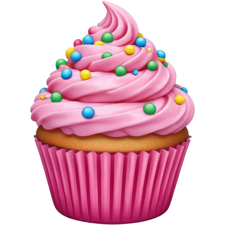 Cupcake with pink icing emoji