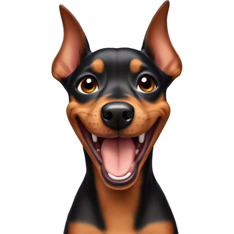 Zverg Pinscher laughs emoji