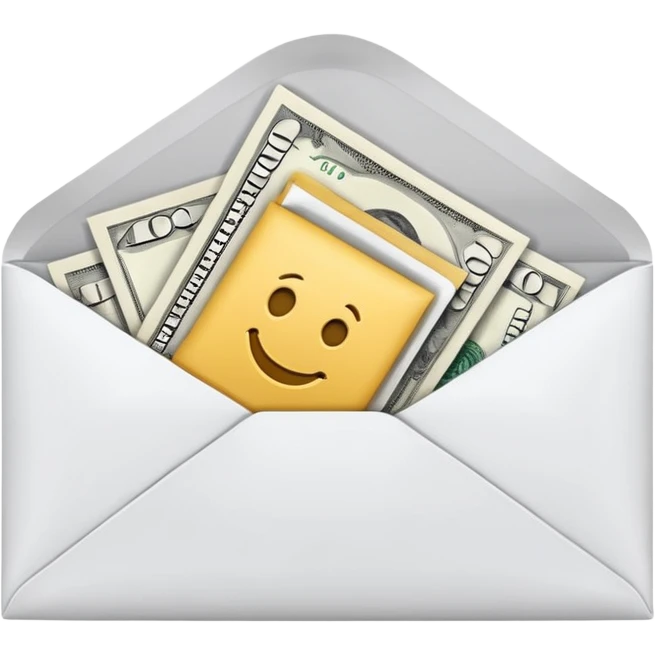 Salary enclosed in an envelope emoji