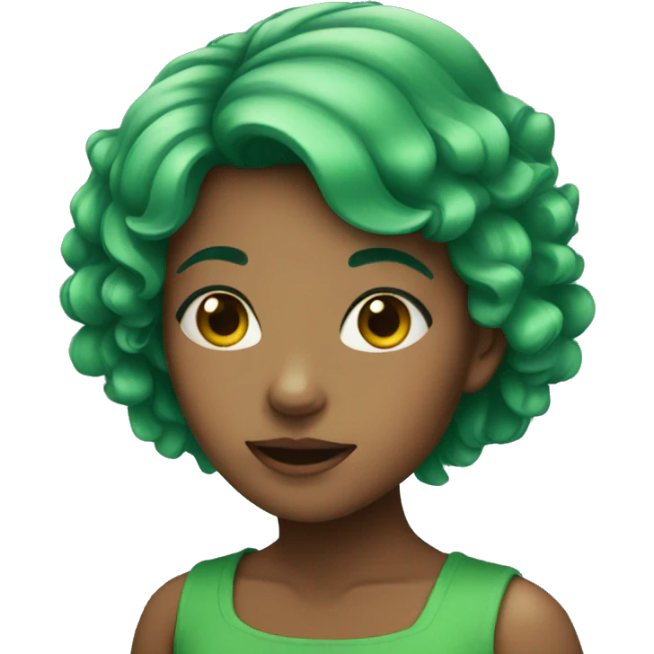 Girl with green hair  emoji