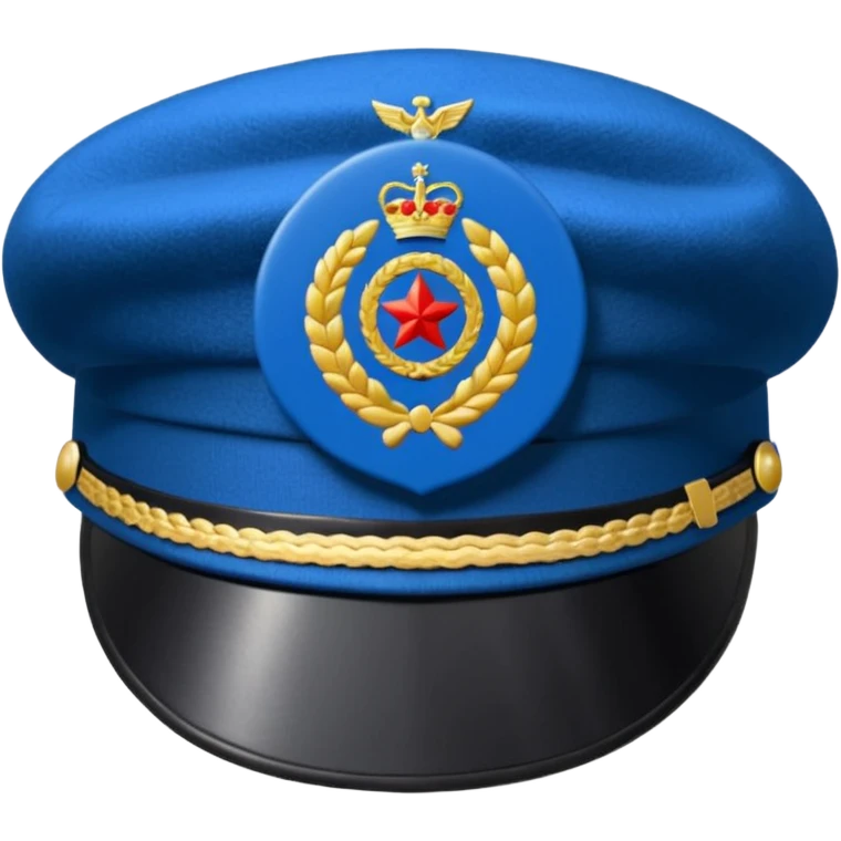 air cadet beret that’s blue and has the badge pin emoji