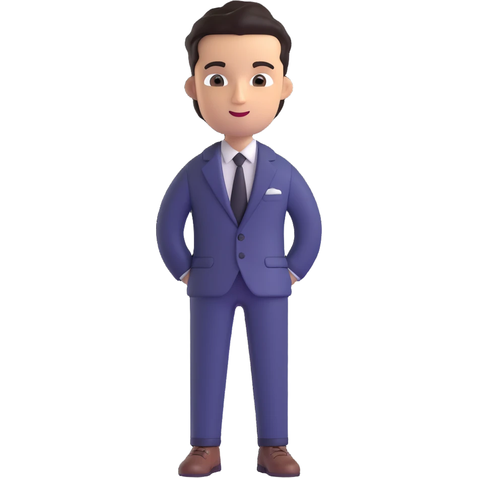 3D emoji of a person, stylish and confident, inspired by reference photo emoji