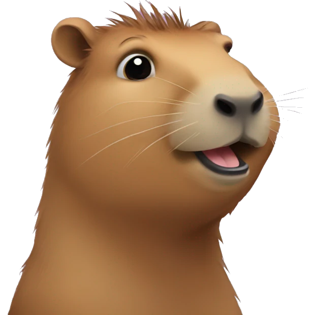 Capybara crazy emoji
