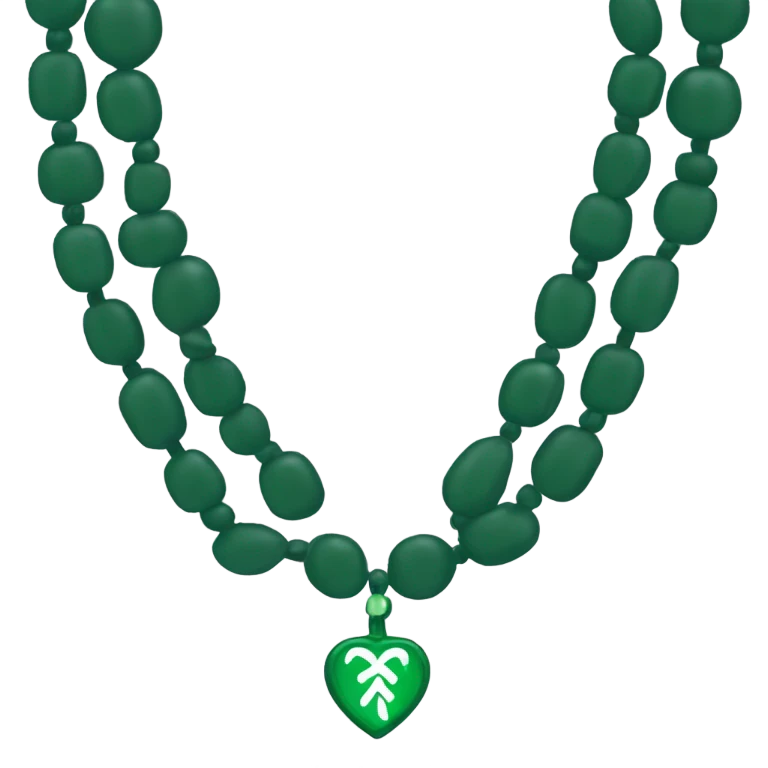 Dark green immunity necklace  emoji
