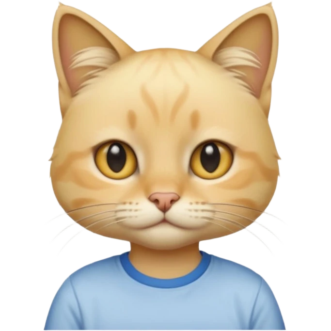 blonde hair cat with shirt emoji