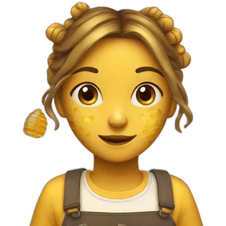 Girl and the honey emoji
