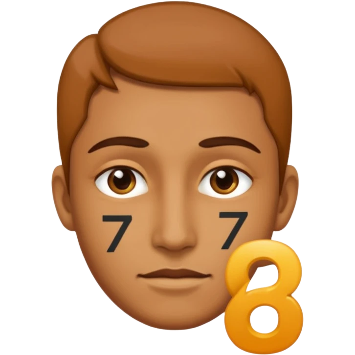 A person with 6 and 7 emoji