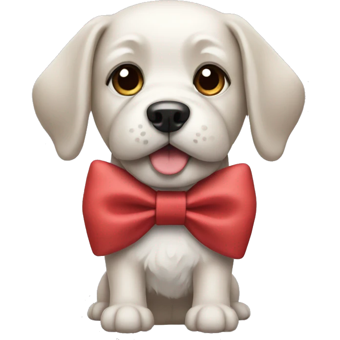 dog wearing a bow  emoji