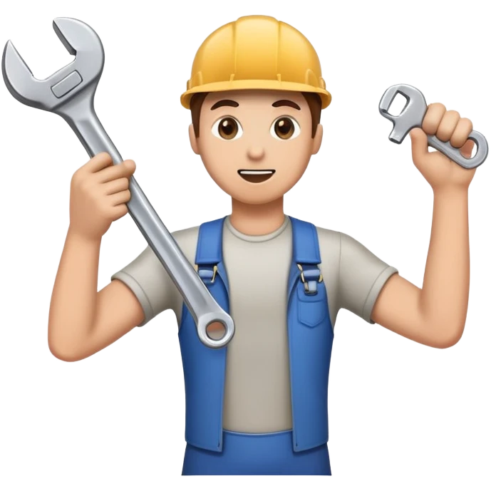 Throwing a wrench emoji