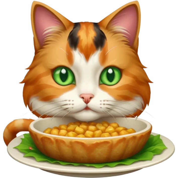 Cat eating emoji