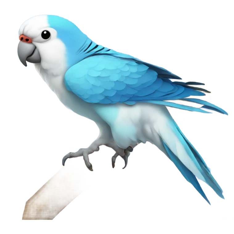 Blue and white Parakeet  emoji